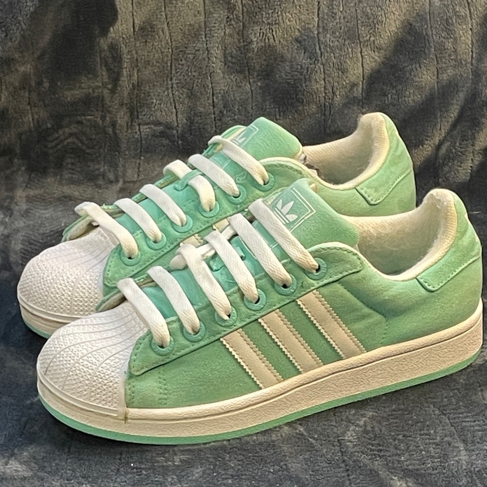 Adidas Grand Court Women’s 6.5 Sneakers Shoes Mint Green White Cap Toe Athletic